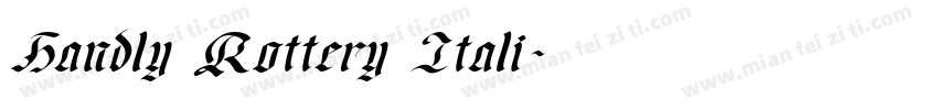 Handly Rottery Itali字体转换